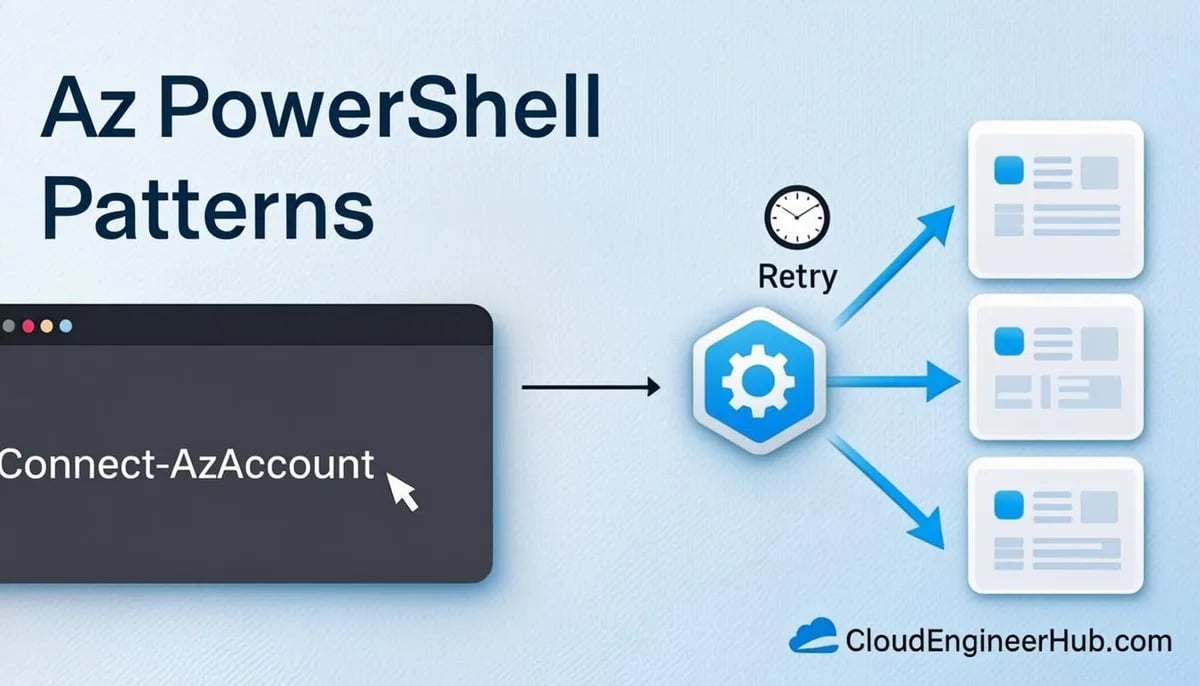 Feature illustration for the article: Azure Az PowerShell Module: Enterprise Automation Patterns — CloudEngineerHub.com