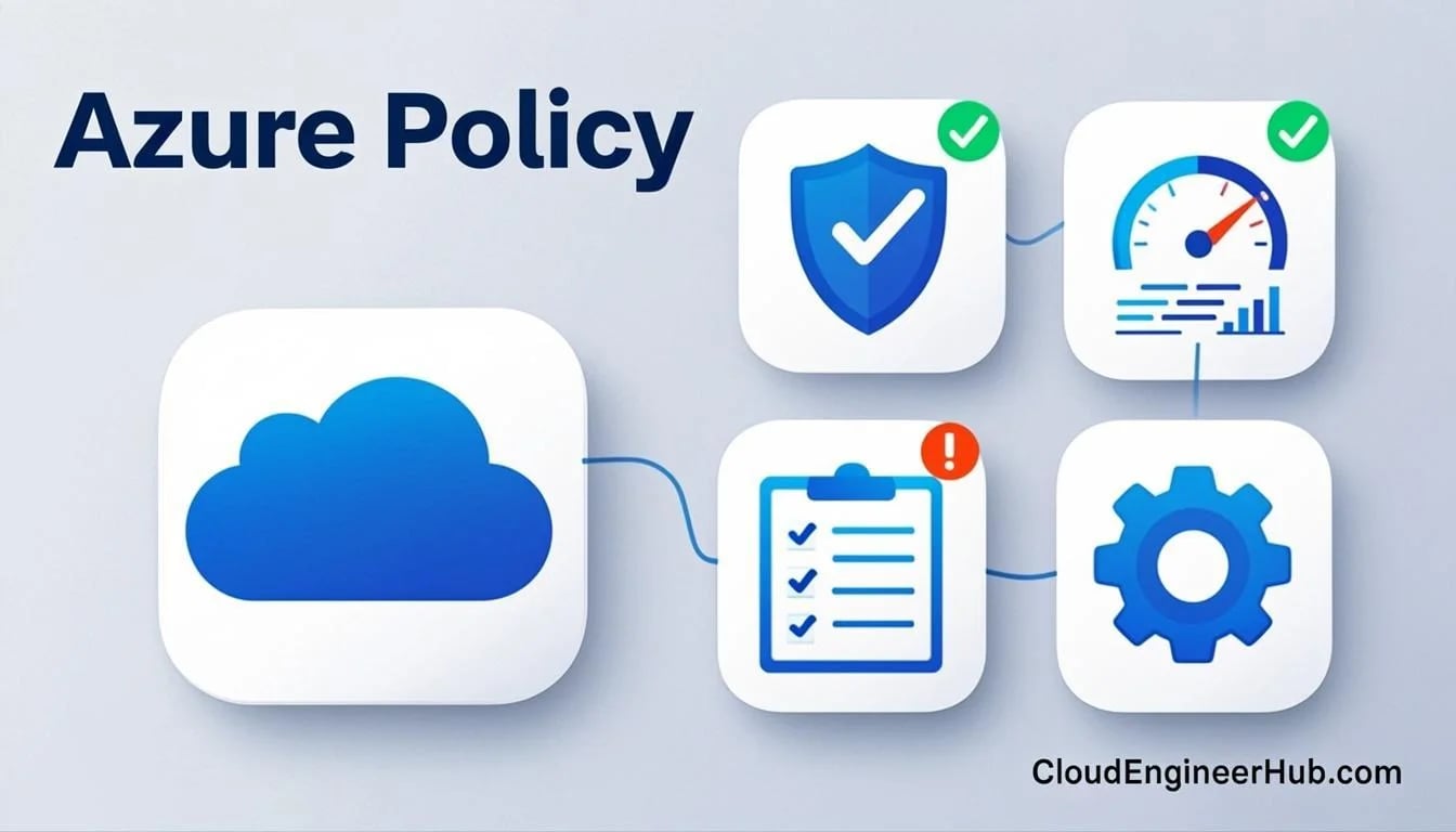 Feature illustration for the article: Azure Policy Governance: Initiatives, Deny Effects and Remediation Tasks in Practice — CloudEngineerHub.com