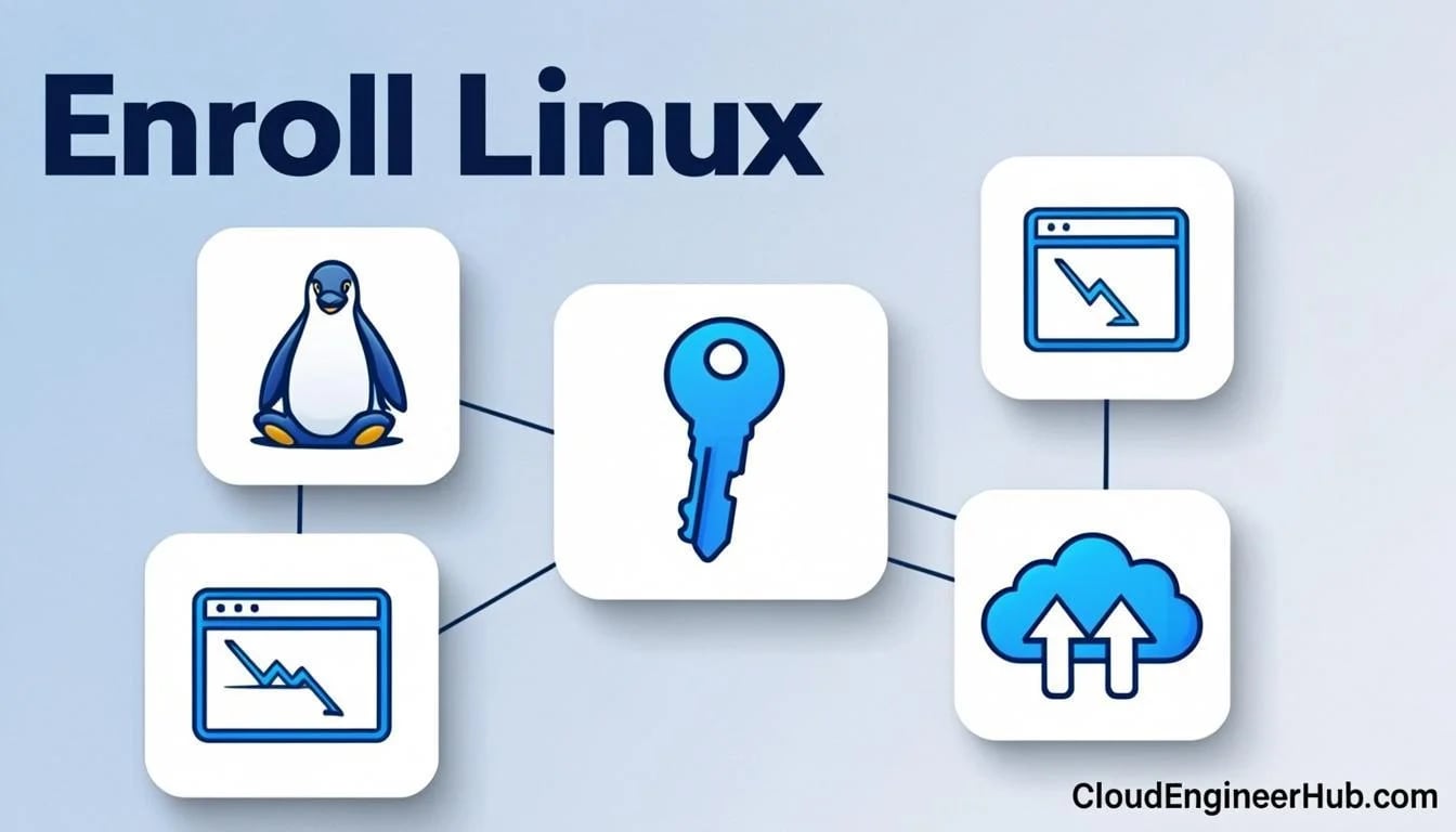 Feature illustration for the article: How to Enroll Linux in Intune: Ubuntu and RHEL with Microsoft's Linux Client — CloudEngineerHub.com
