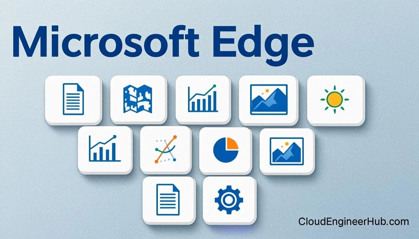 Microsoft Edge policy configuration in Intune with update channels, extension allowlists, and IE mode site list settings