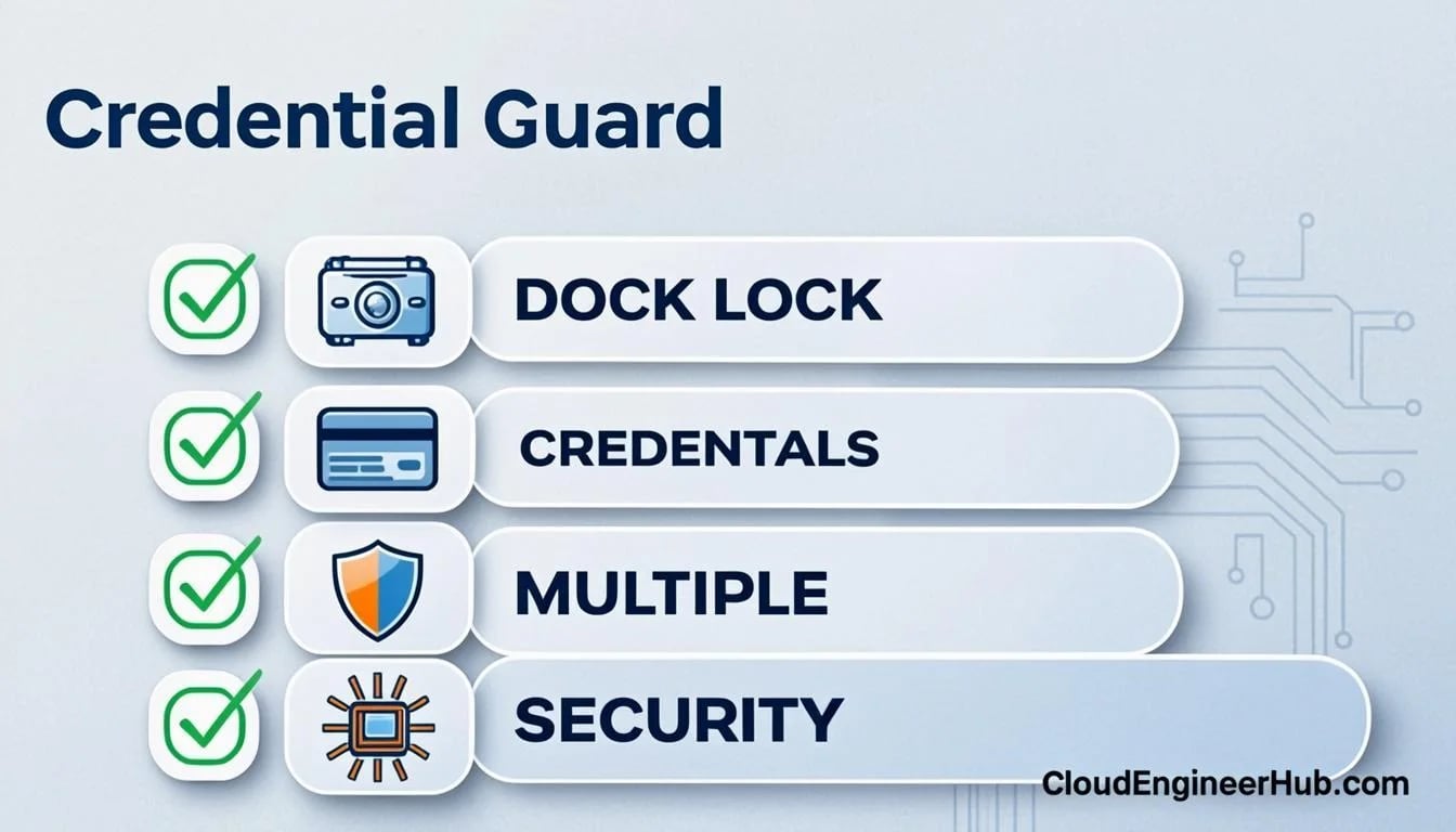 Feature illustration for the article: Credential Guard and LSA Protection: Stopping Credential Theft at the Endpoint — CloudEngineerHub.com